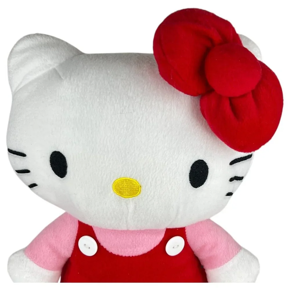 2012 Hello Kitty Sanrio Plush 12 1/2” Red Dress & Bow Pink Shirt Stuffed Animal - Picture 2 of 8